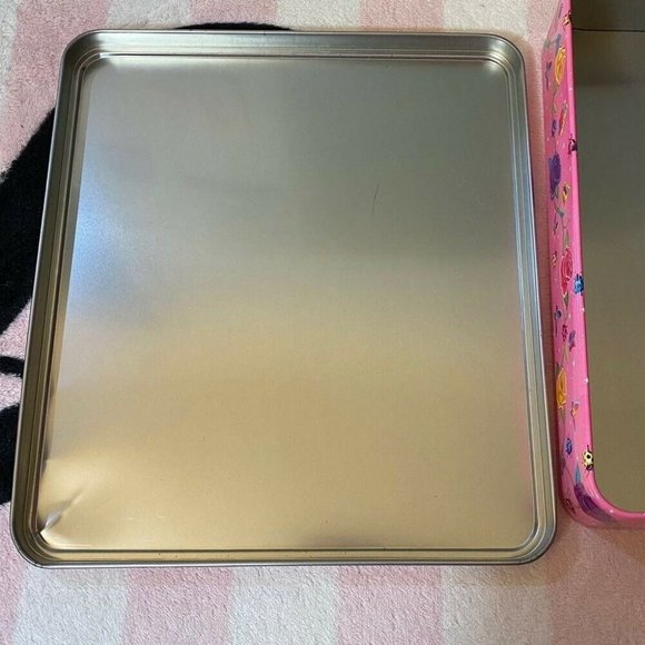 Vintage Lisa Frank Kittens Flowers Butterflies Jumbo Empty Collectible Tin - Picture 8 of 10